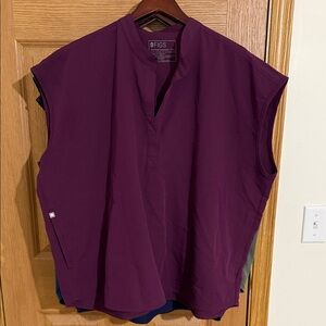 Figs Women's Deep Purple scrub top